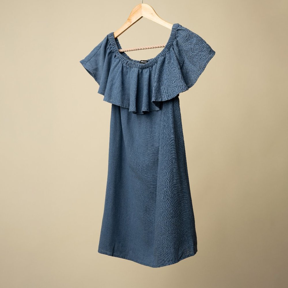 Madewell off-the-shoulder linen summer dress
